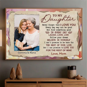 A Mother’s Love for Her Daughter – Personalized Emotional Poster - 89Prints
