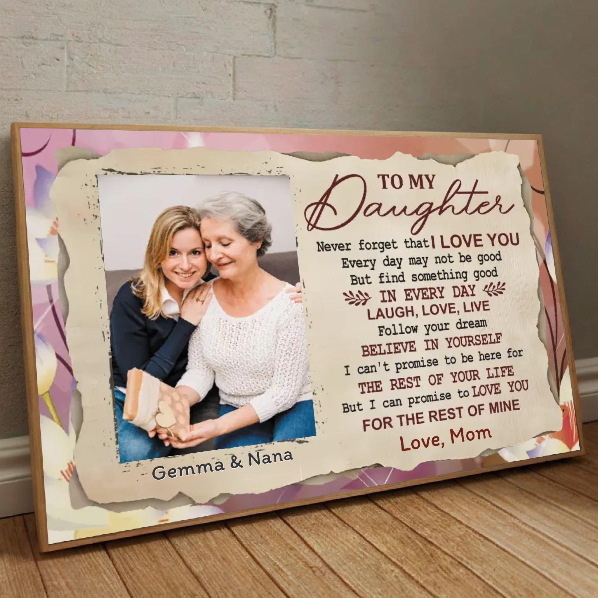 A Mother’s Love for Her Daughter – Personalized Emotional Poster - 89Prints