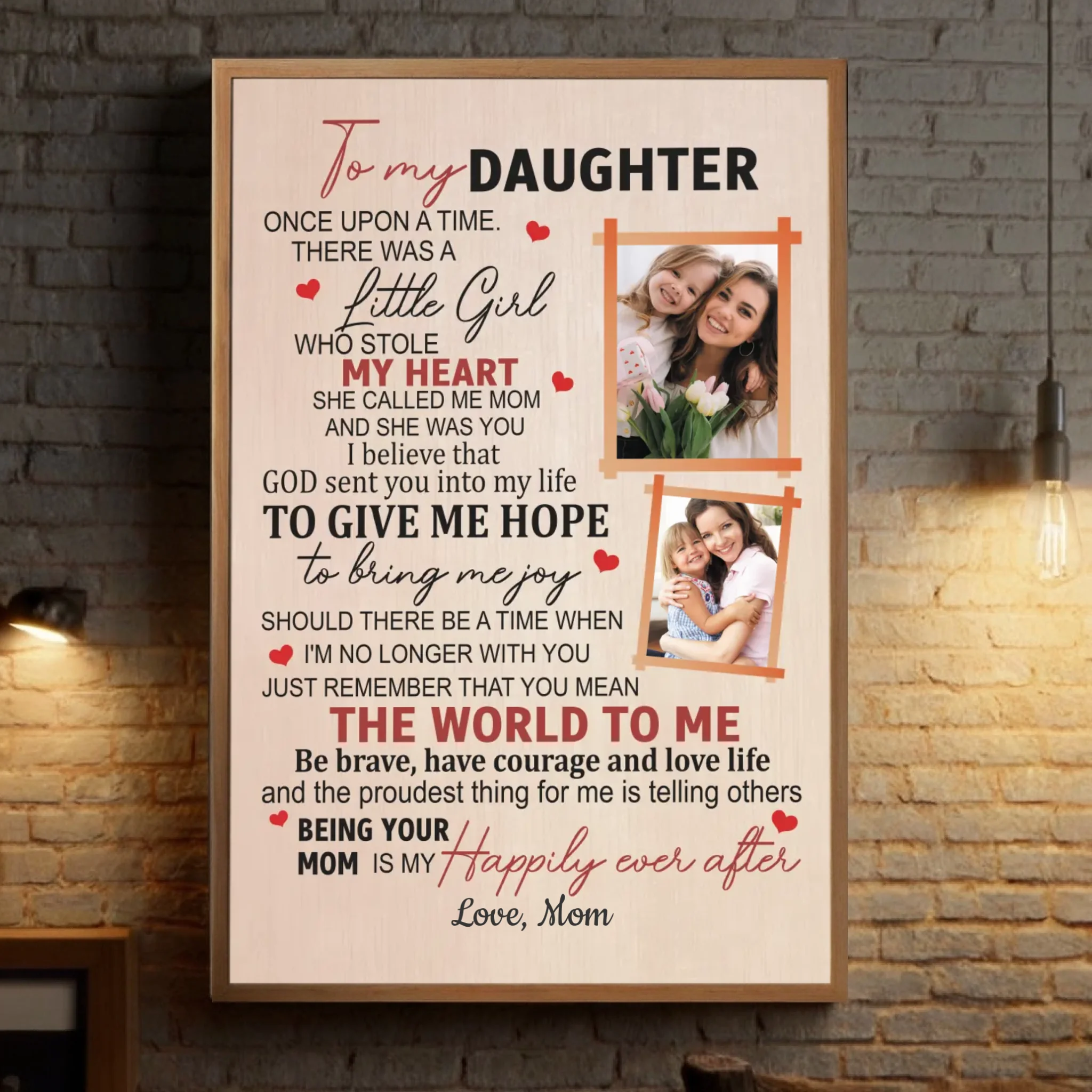 Personalized Daughter Poster – A Mother’s Heartfelt Gift - 89Prints