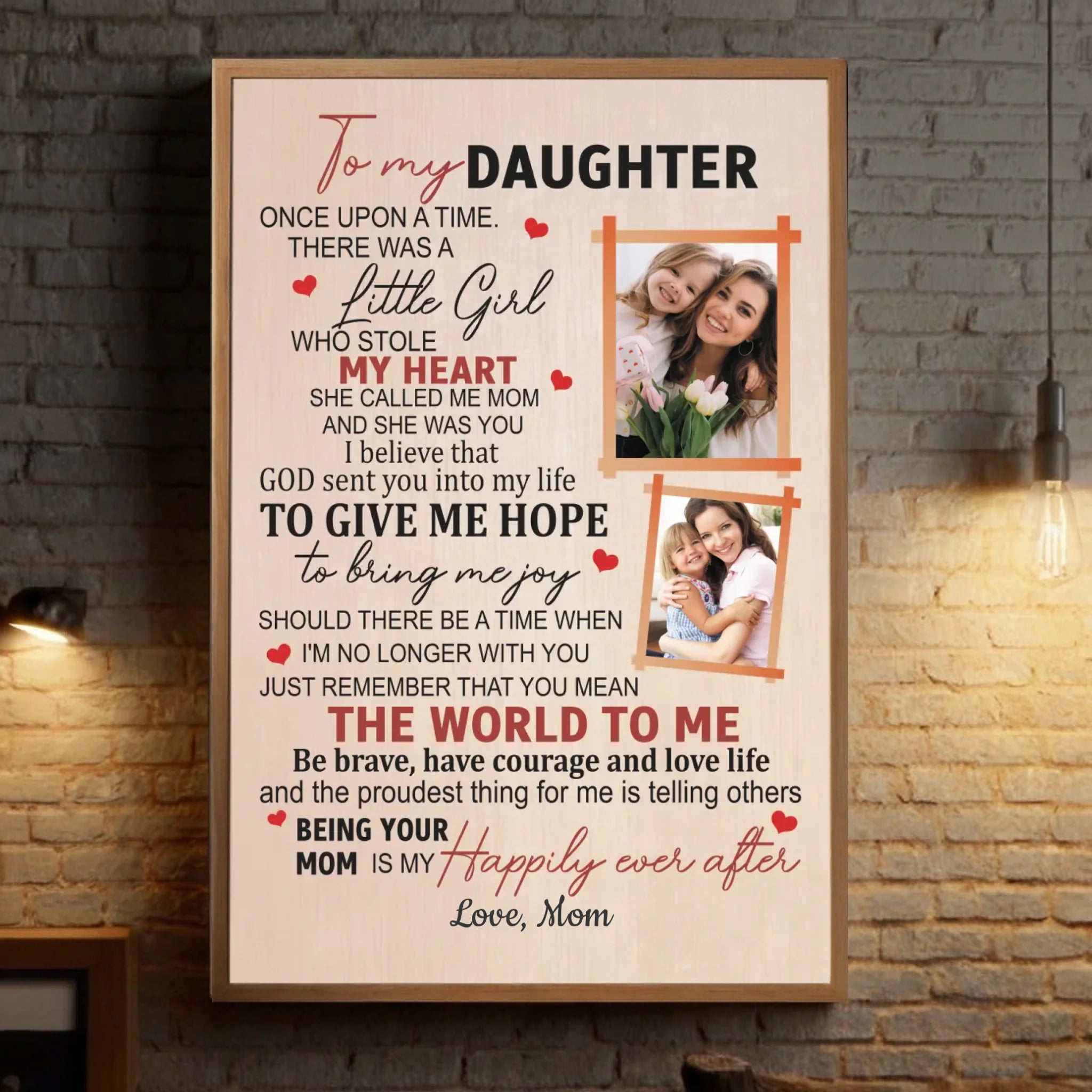 Personalized Daughter Poster – A Mother’s Heartfelt Gift - 89Prints