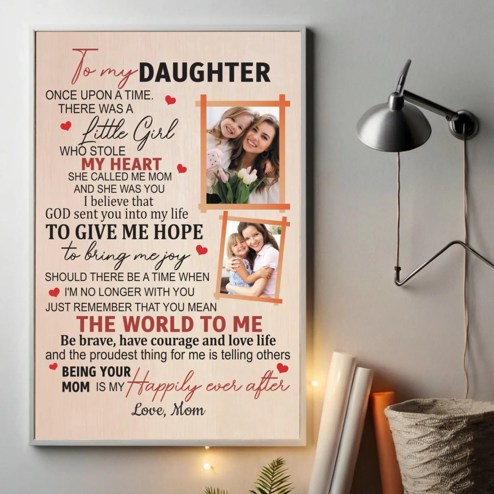 Personalized Daughter Poster – A Mother’s Heartfelt Gift - 89Prints
