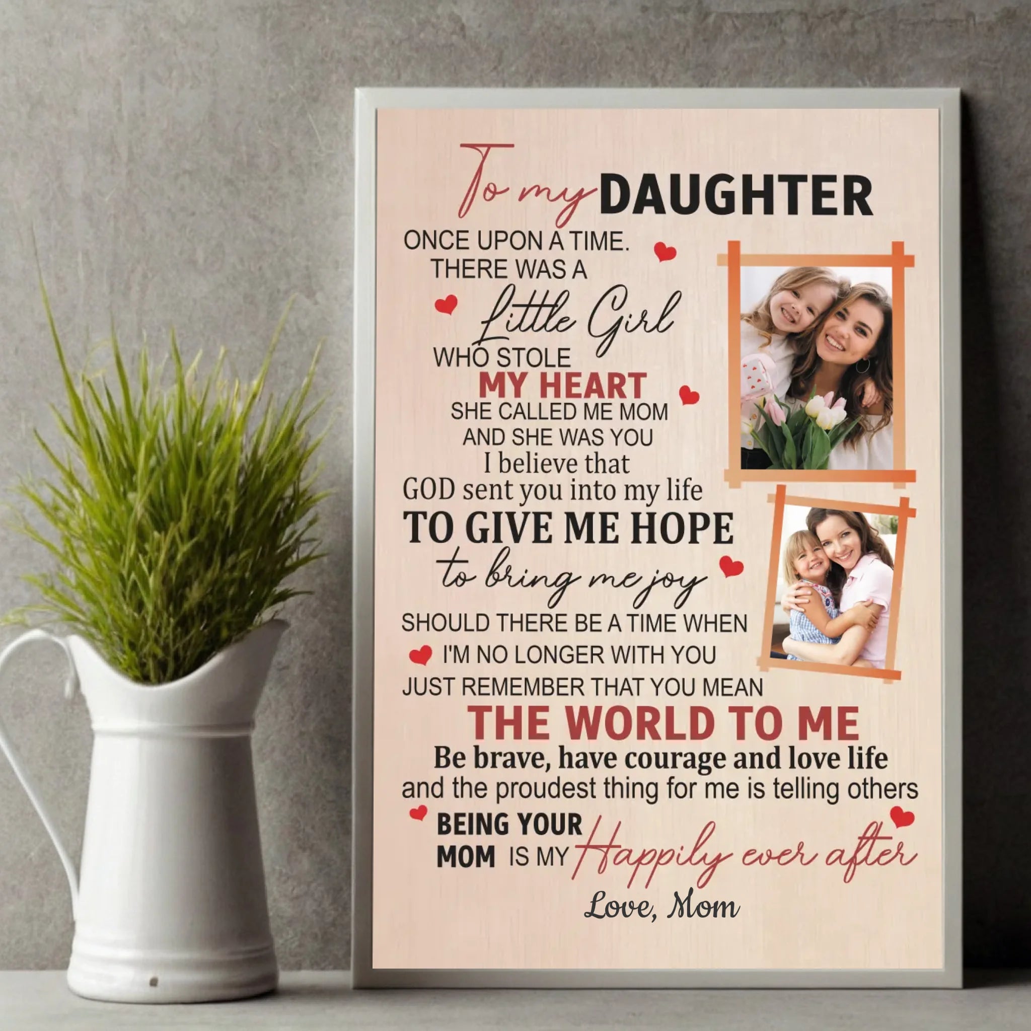 Personalized Daughter Poster – A Mother’s Heartfelt Gift - 89Prints