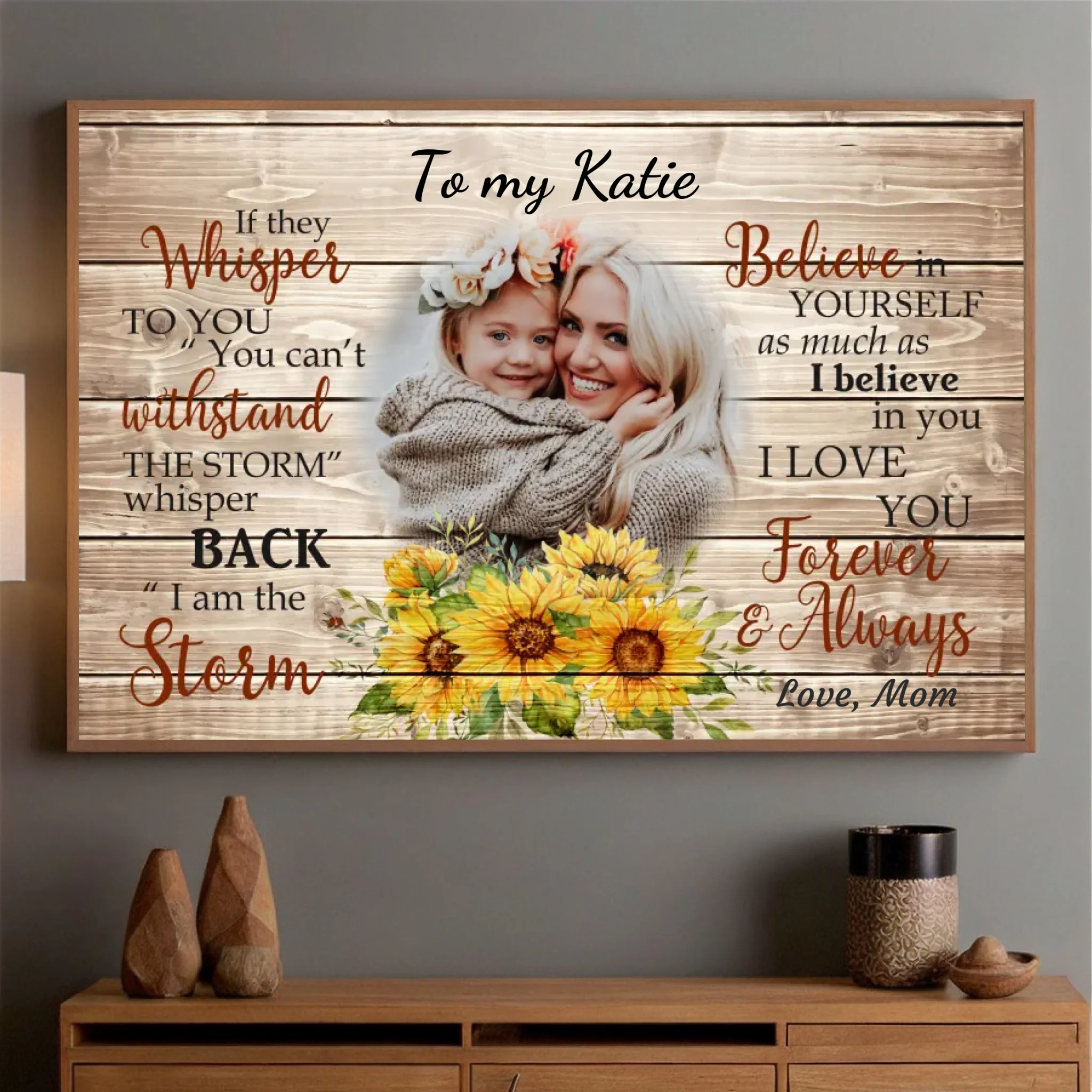 Empowering Custom Poster for Daughter – A Gift of Love and Strength - 89Prints