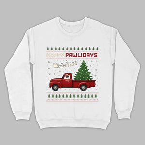 Personalized “Happy Pawlidays” Tee – Unique Custom Christmas Gift for Dog Lovers - 89Prints