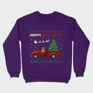 Personalized “Happy Pawlidays” Tee – Unique Custom Christmas Gift for Dog Lovers - 89Prints