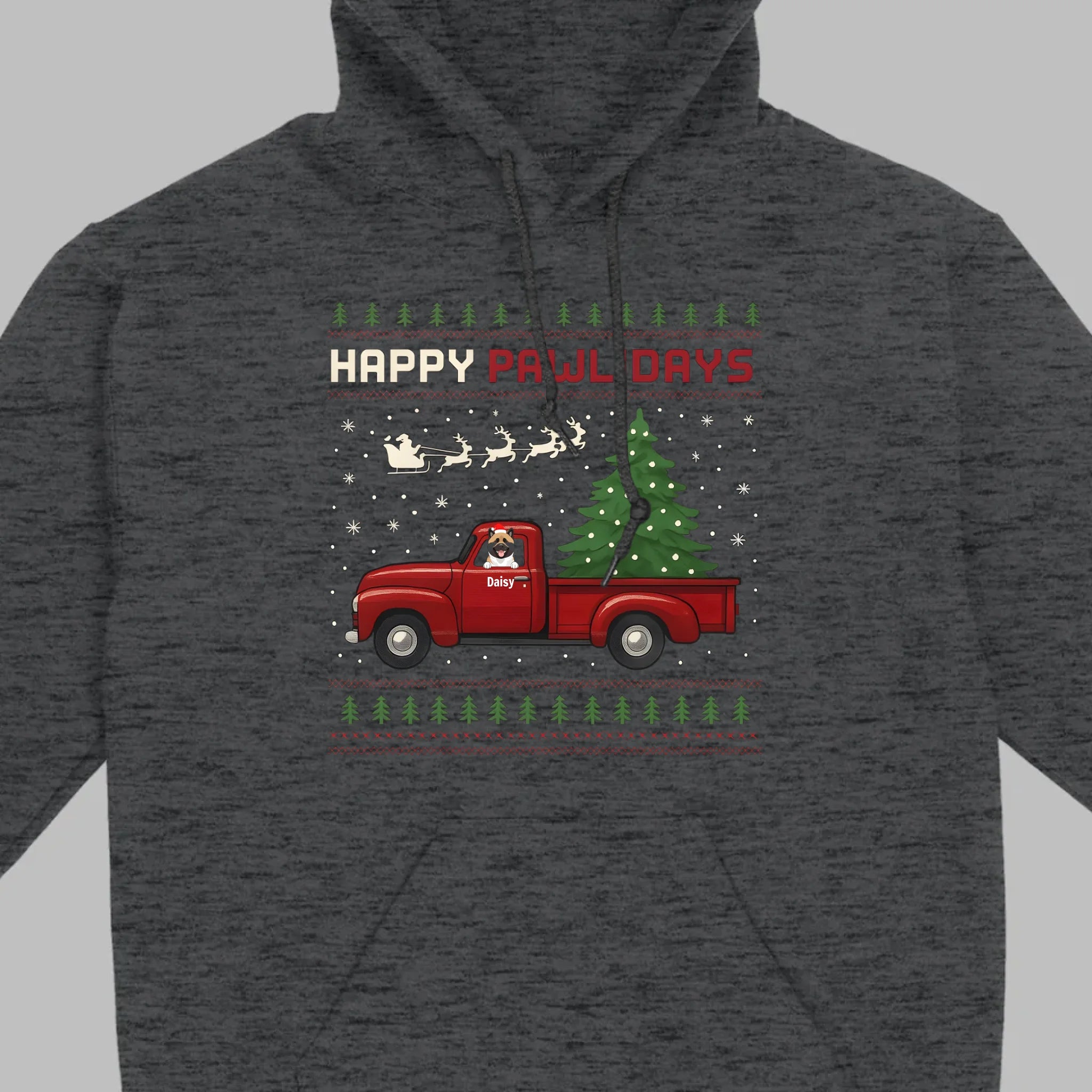Personalized “Happy Pawlidays” Tee – Unique Custom Christmas Gift for Dog Lovers - 89Prints