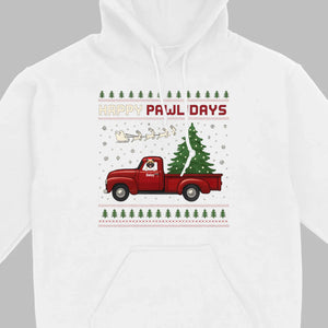 Personalized “Happy Pawlidays” Tee – Unique Custom Christmas Gift for Dog Lovers - 89Prints