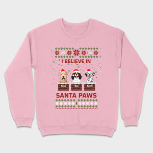 Personalized Santa Paws Christmas Tee – Custom Dog Name - 89Prints