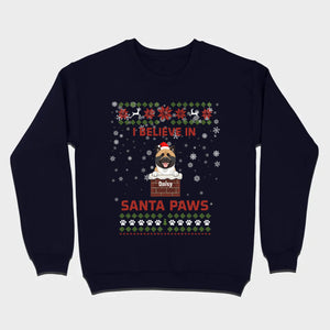 Personalized Santa Paws Christmas Tee – Custom Dog Name - 89Prints