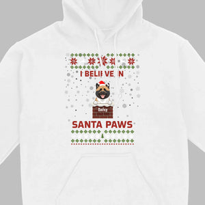 Personalized Santa Paws Christmas Tee – Custom Dog Name - 89Prints