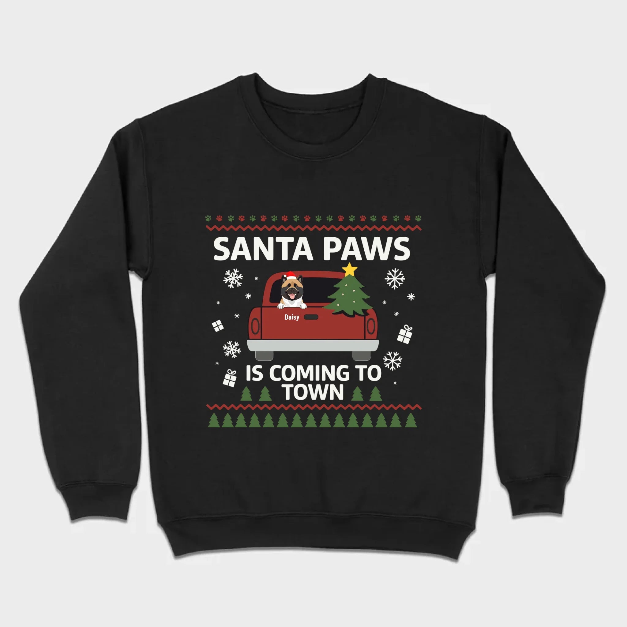 Dog Lover Christmas Gift Shirt – Santa Paws is Coming to Town - 89Prints