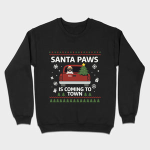 Dog Lover Christmas Gift Shirt – Santa Paws is Coming to Town - 89Prints
