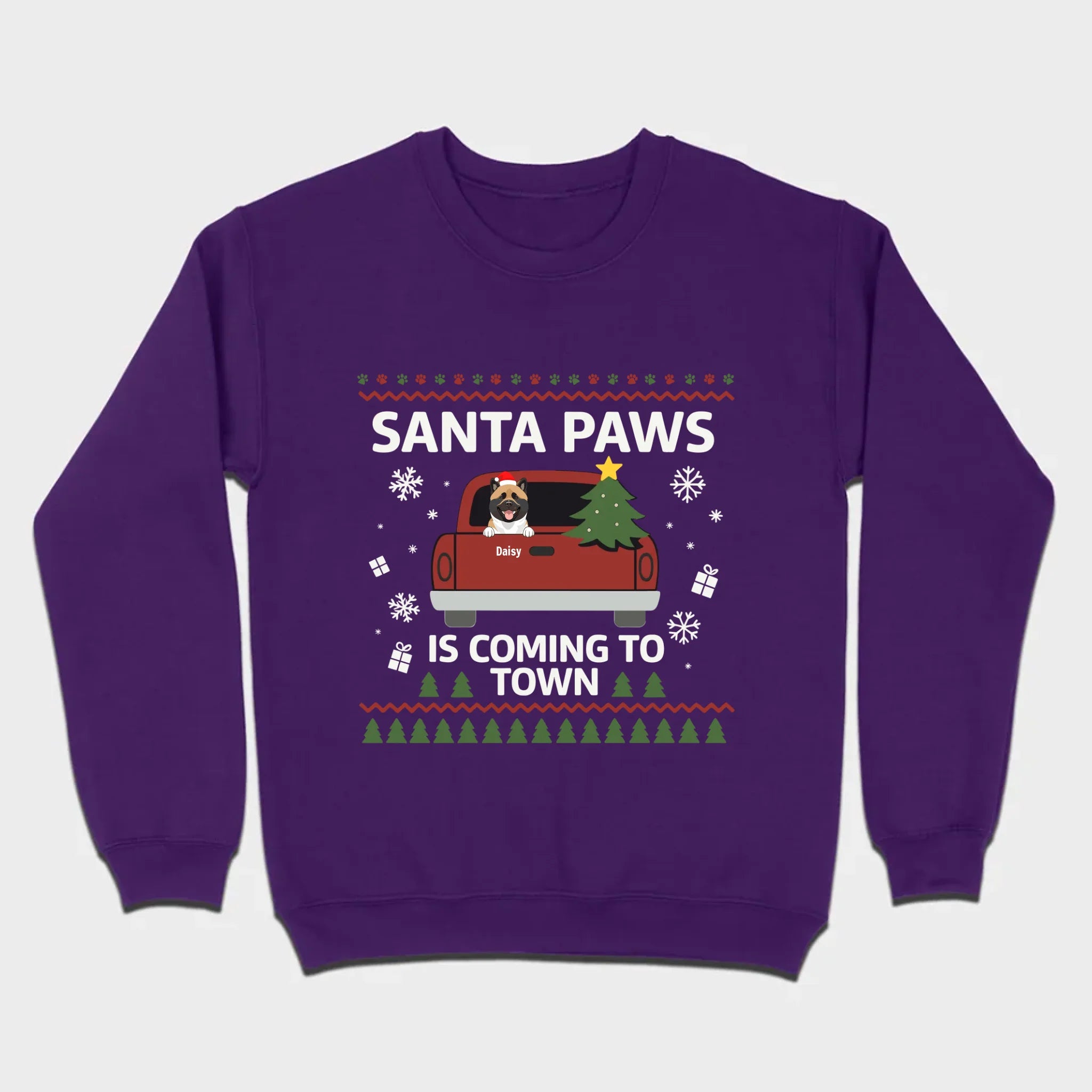 Dog Lover Christmas Gift Shirt – Santa Paws is Coming to Town - 89Prints