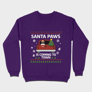 Dog Lover Christmas Gift Shirt – Santa Paws is Coming to Town - 89Prints