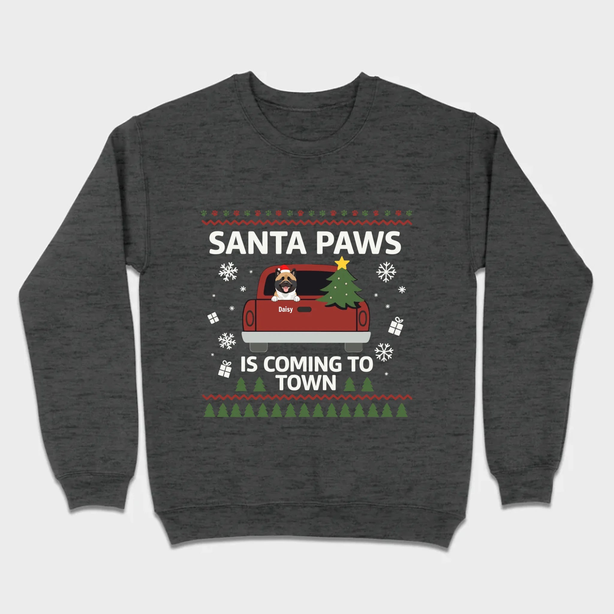 Dog Lover Christmas Gift Shirt – Santa Paws is Coming to Town - 89Prints