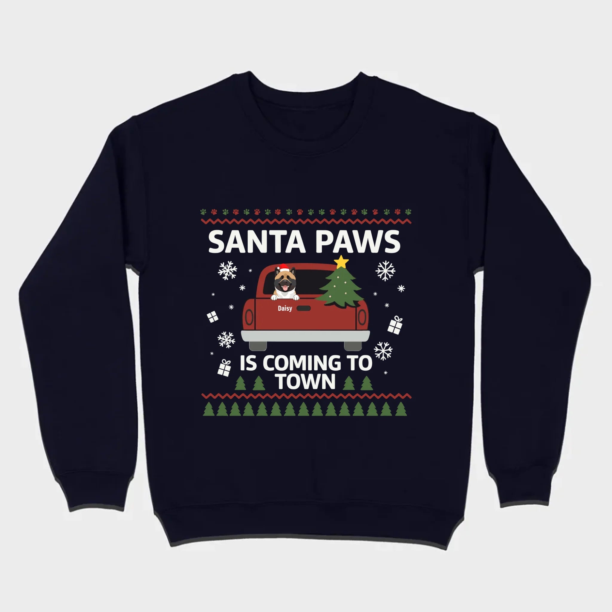 Dog Lover Christmas Gift Shirt – Santa Paws is Coming to Town - 89Prints