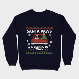 Dog Lover Christmas Gift Shirt – Santa Paws is Coming to Town - 89Prints