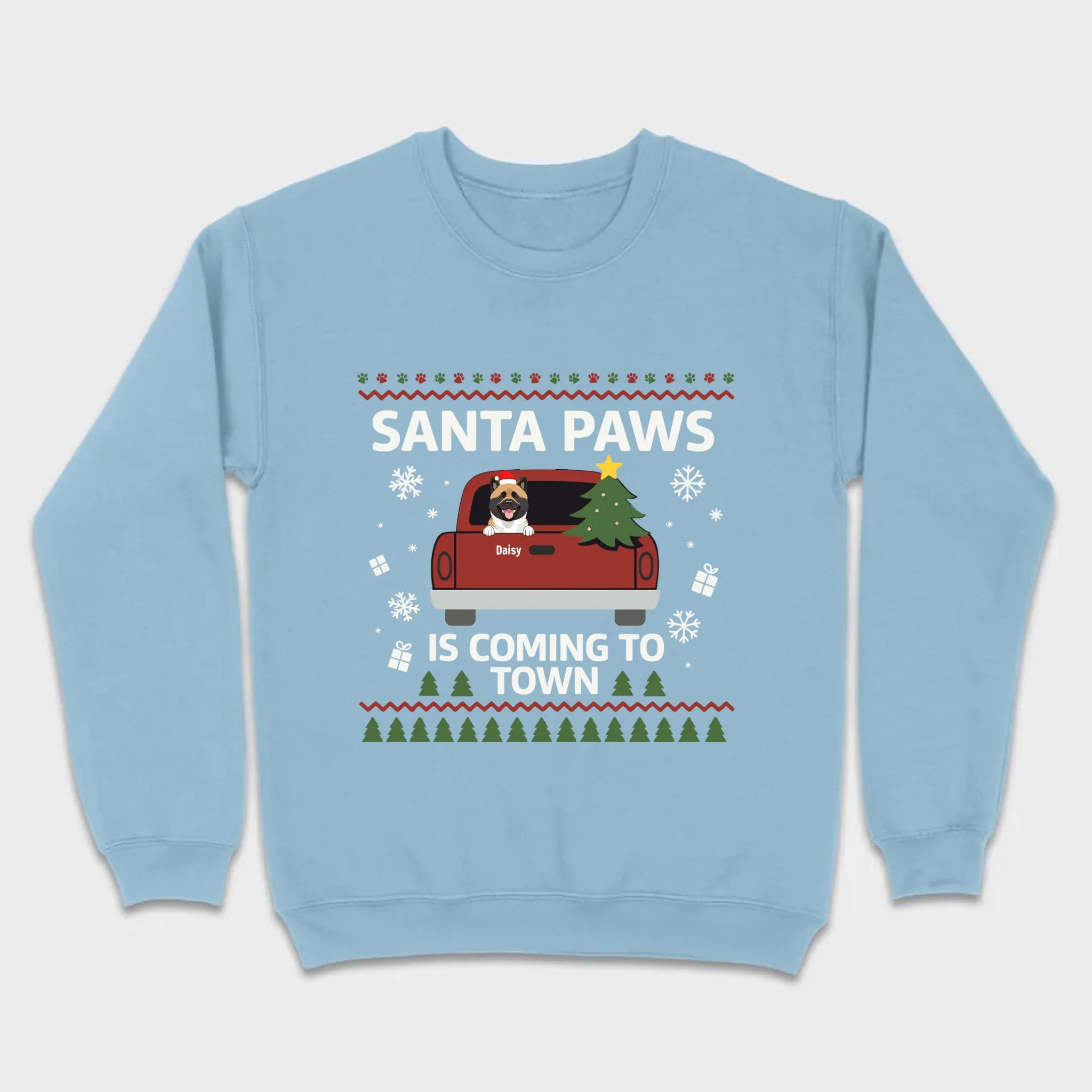 Dog Lover Christmas Gift Shirt – Santa Paws is Coming to Town - 89Prints