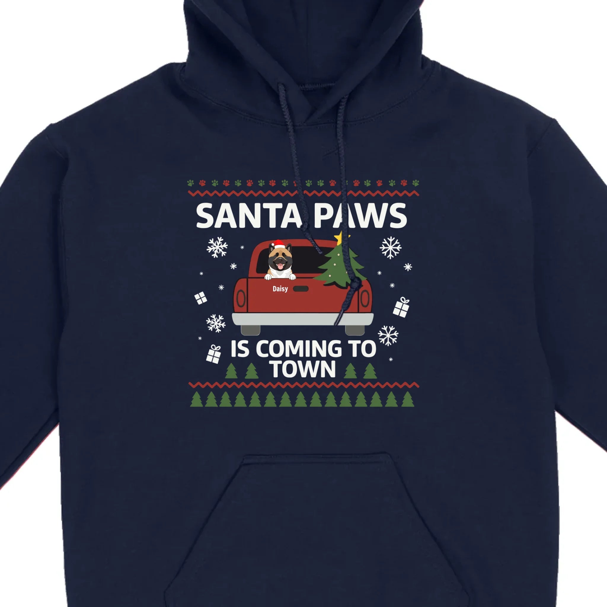 Dog Lover Christmas Gift Shirt – Santa Paws is Coming to Town - 89Prints