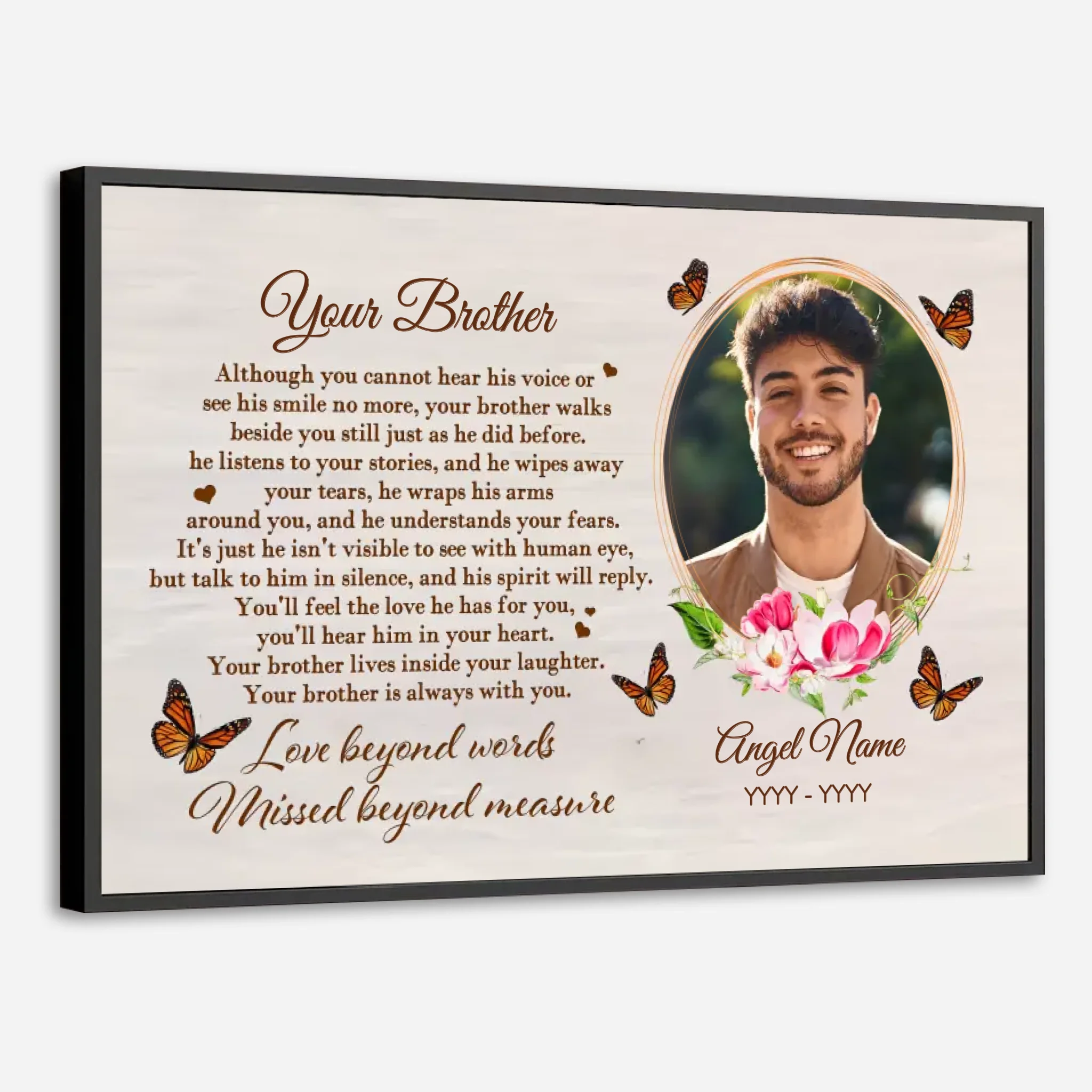 Custom Brother & Sister Poster – A Timeless Gift of Sibling Love - 89Prints