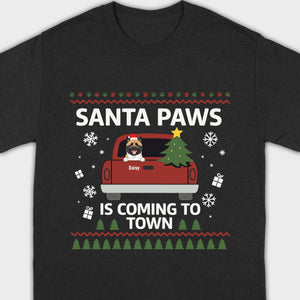 Dog Lover Christmas Gift Shirt – Santa Paws is Coming to Town - 89Prints