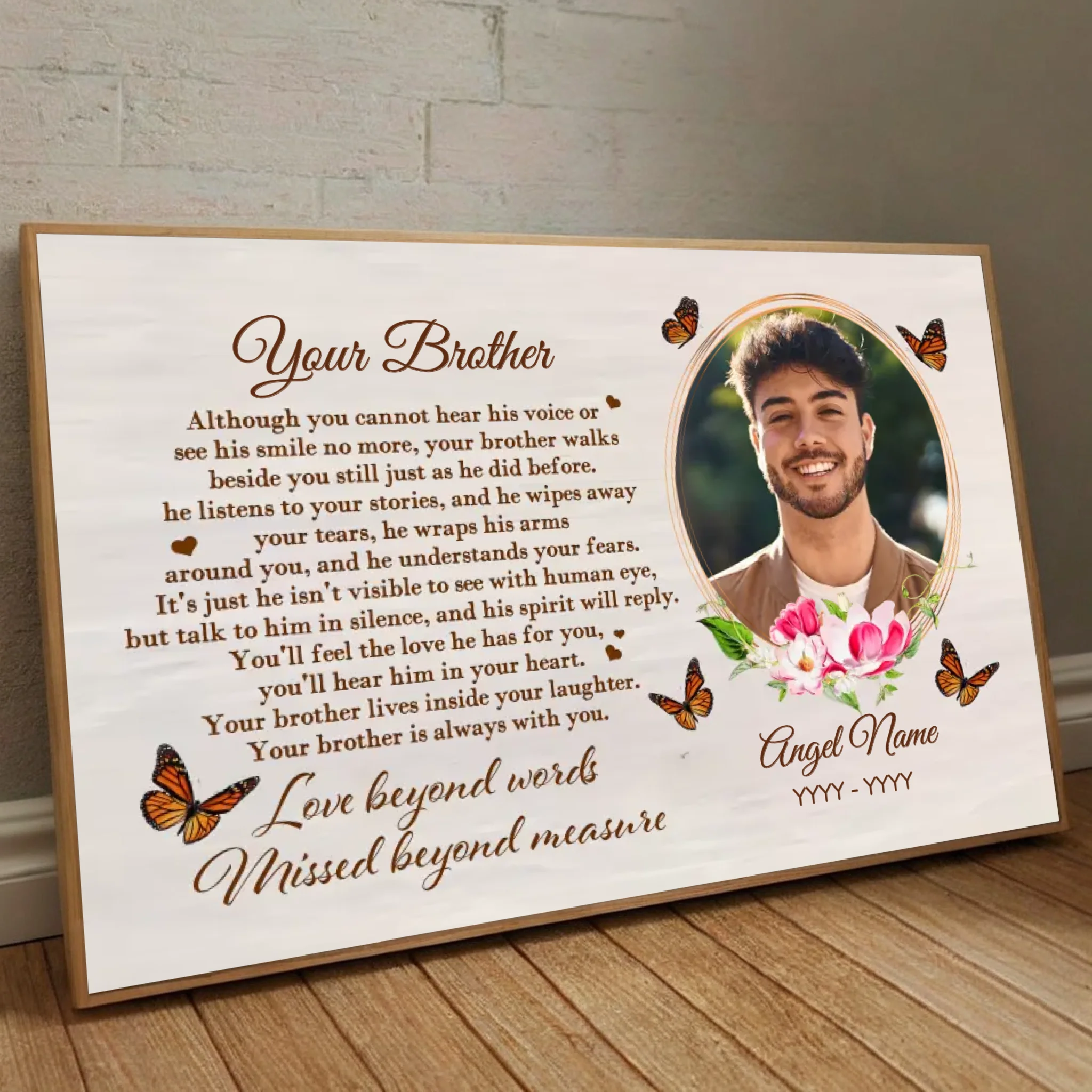 Custom Brother & Sister Poster – A Timeless Gift of Sibling Love - 89Prints