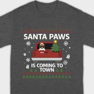 Dog Lover Christmas Gift Shirt – Santa Paws is Coming to Town - 89Prints