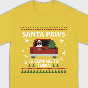 Dog Lover Christmas Gift Shirt – Santa Paws is Coming to Town - 89Prints