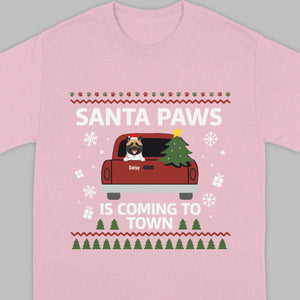 Dog Lover Christmas Gift Shirt – Santa Paws is Coming to Town - 89Prints