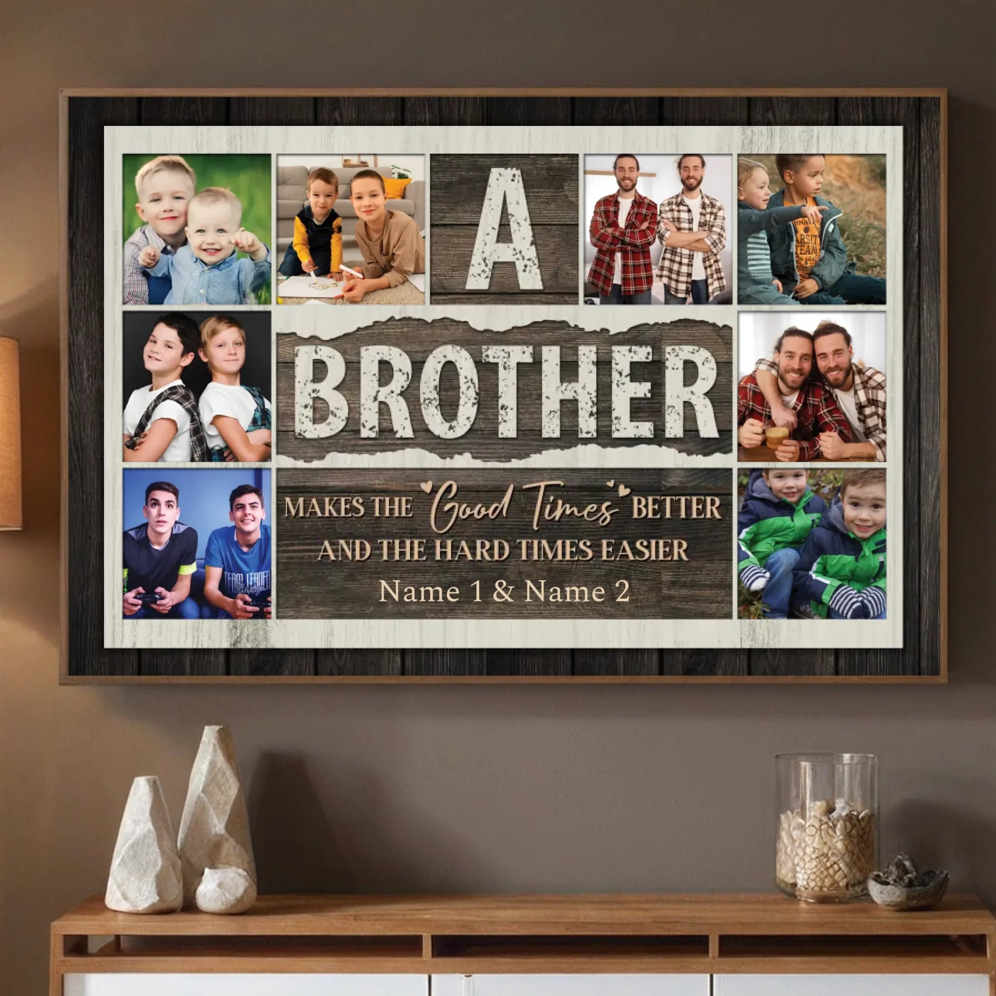 Custom Brother Poster – A Meaningful Gift to Celebrate Your Sibling Bond - 89Prints