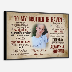 In Loving Memory: Heartfelt Poster for a Brother in Heaven - 89Prints