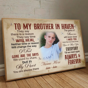 In Loving Memory: Heartfelt Poster for a Brother in Heaven - 89Prints