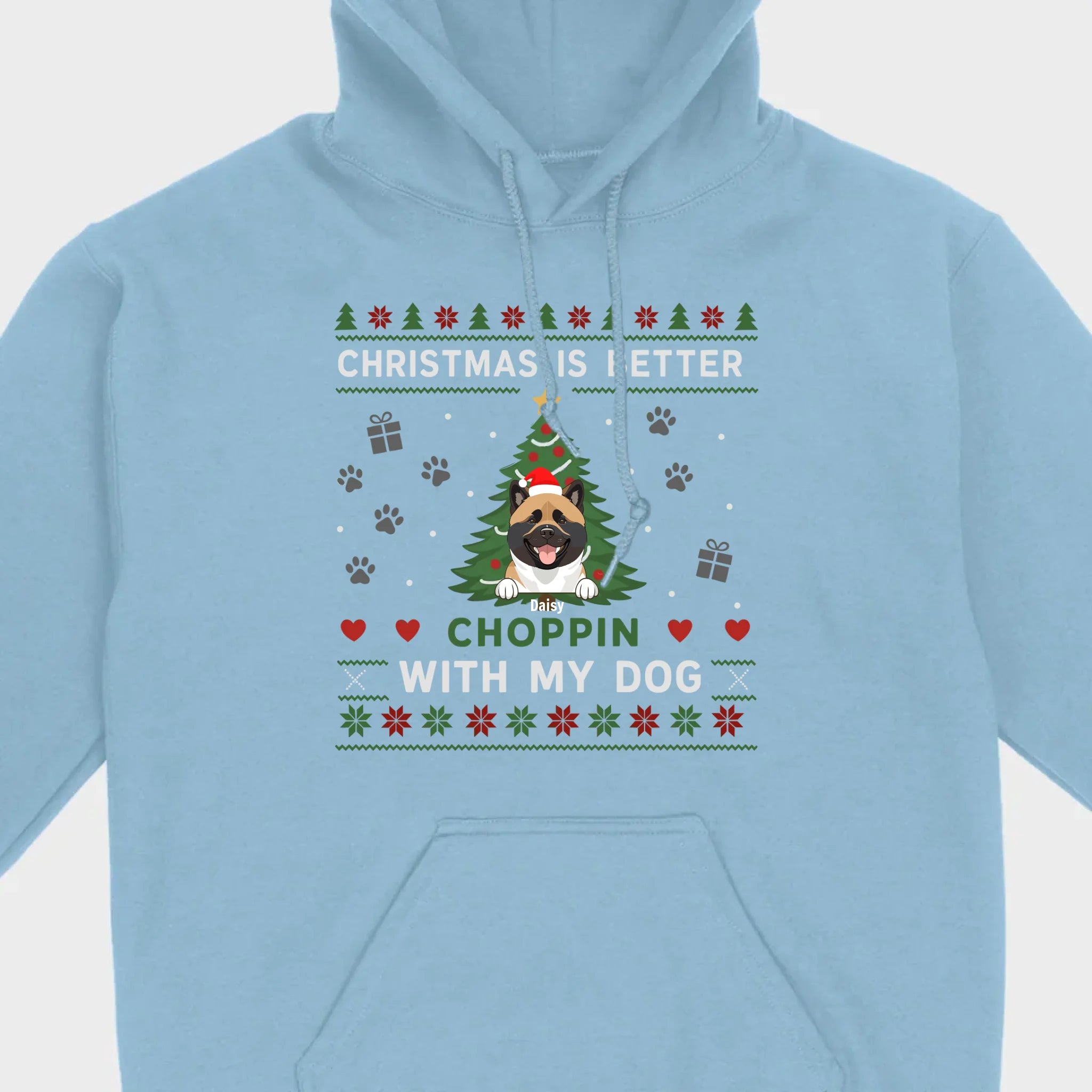 Custom Dog Holiday Tee Christmas is Better Choppin with My Dog - 89Prints