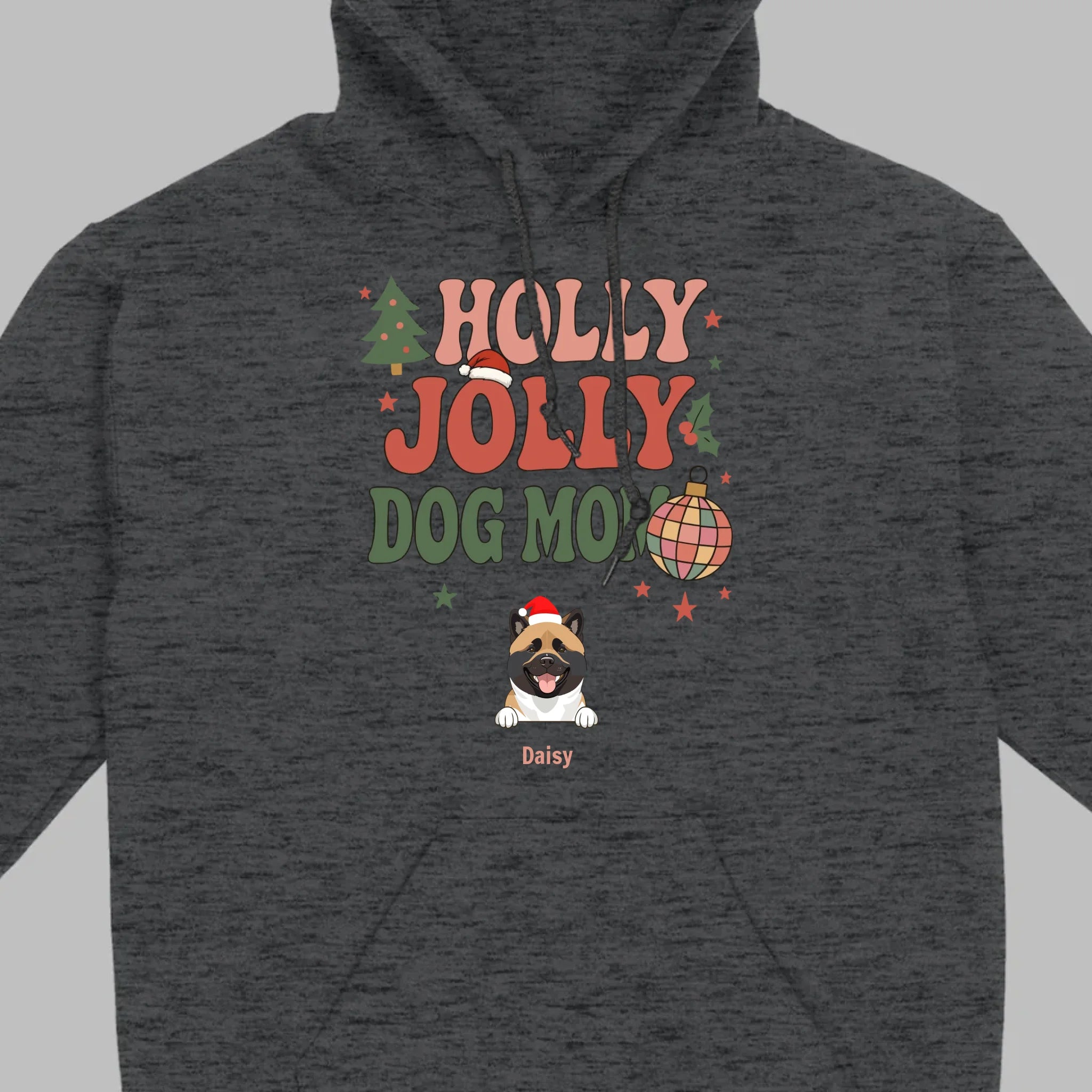 Dog Mom Christmas Gift Shirt Holly Jolly Dog Mom - 89Prints