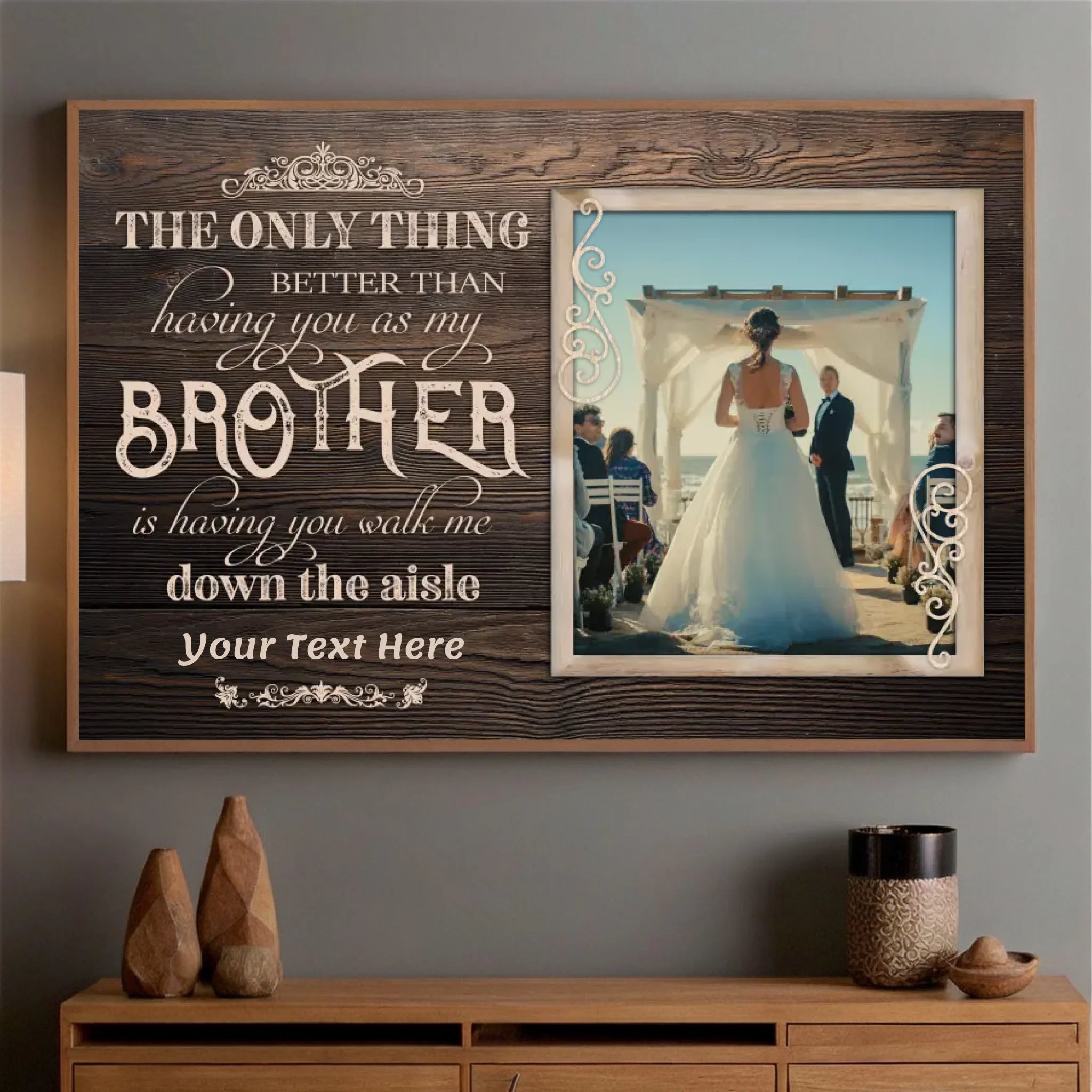Personalized Brother Wedding Poster – Celebrate the Day, Cherish the Bond - 89Prints