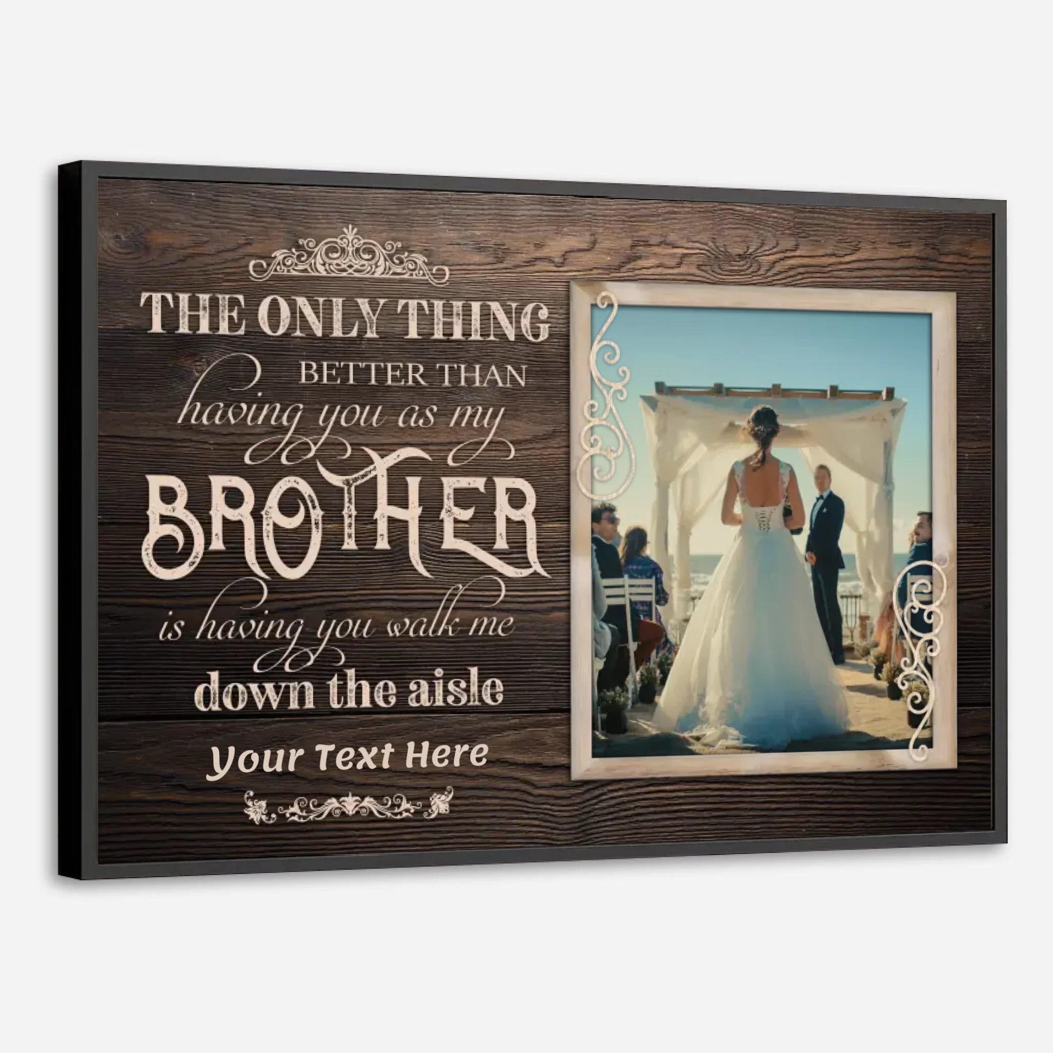Personalized Brother Wedding Poster – Celebrate the Day, Cherish the Bond - 89Prints