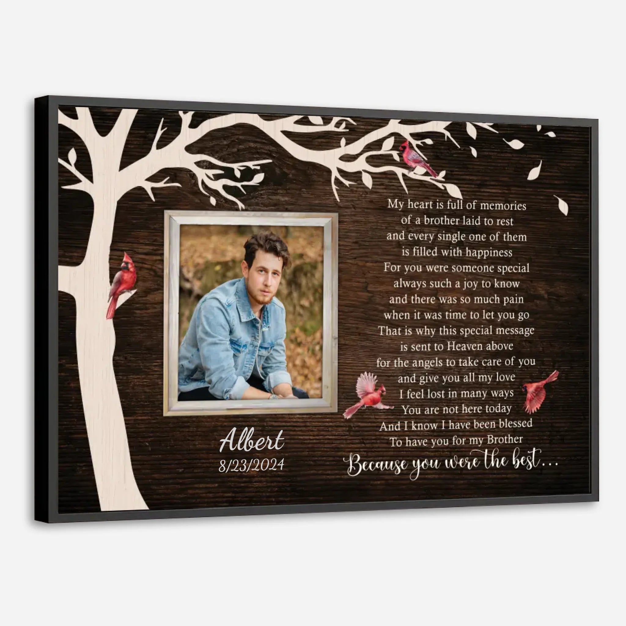 A Lasting Tribute to Your Brother – Custom Memorial Poster to Remember Always - 89Prints