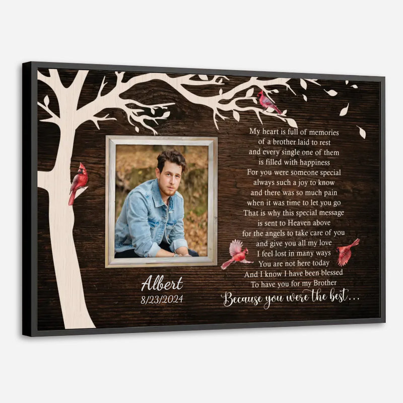 A Lasting Tribute to Your Brother – Custom Memorial Poster to Remember Always - 89Prints