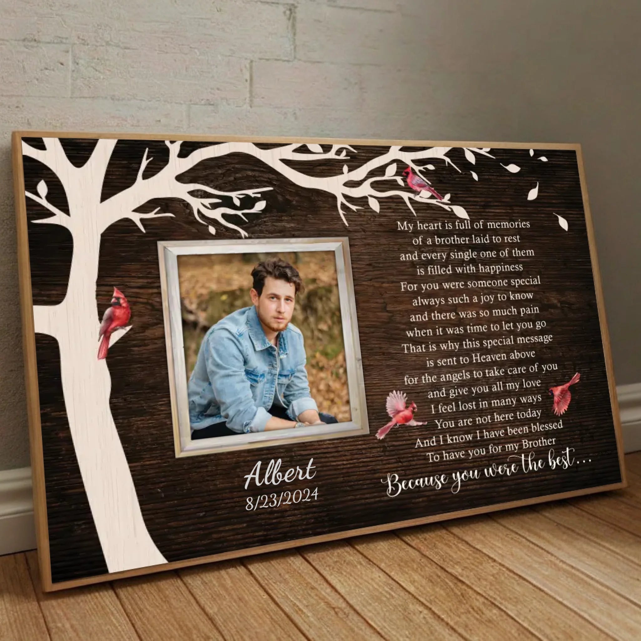 A Lasting Tribute to Your Brother – Custom Memorial Poster to Remember Always - 89Prints