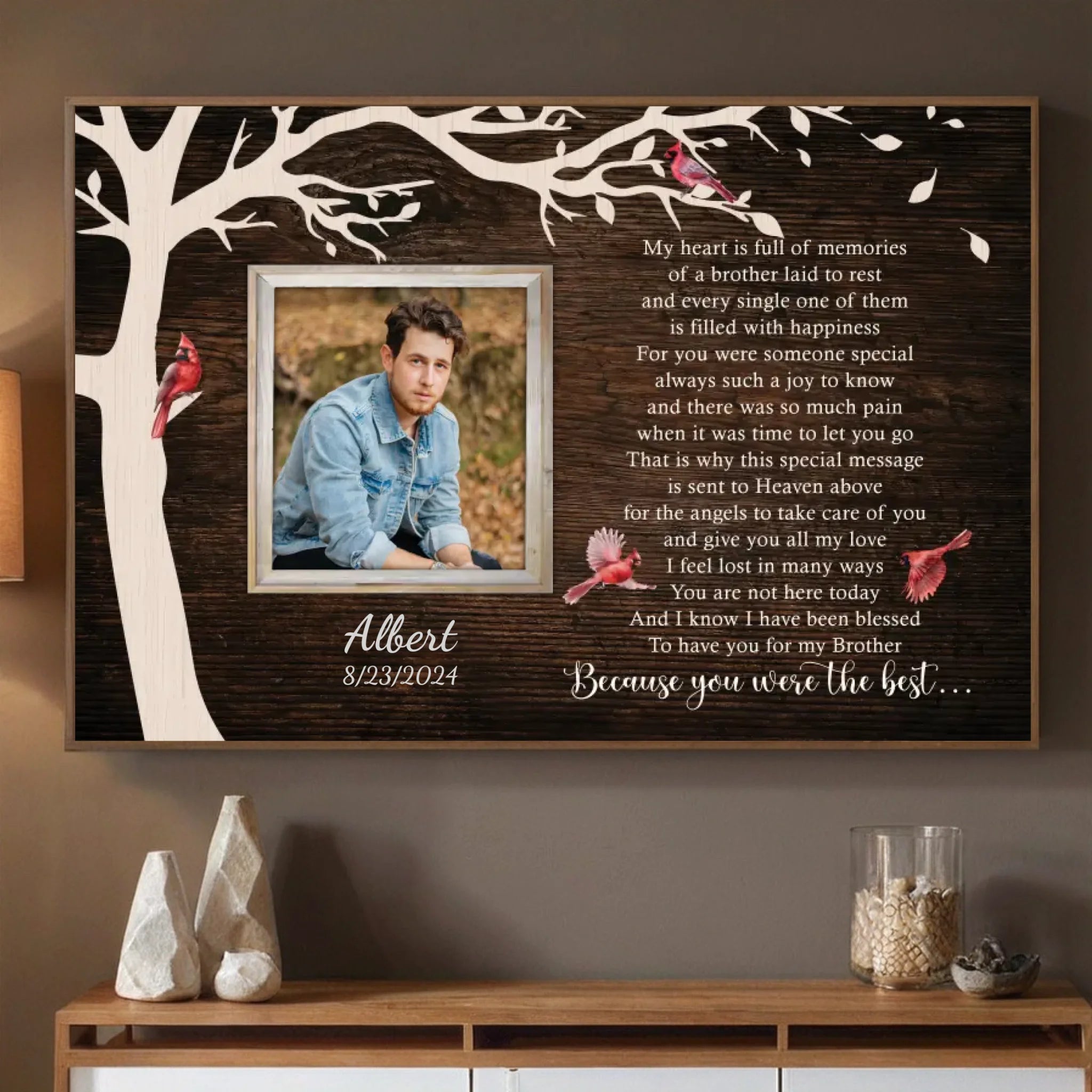 A Lasting Tribute to Your Brother – Custom Memorial Poster to Remember Always - 89Prints