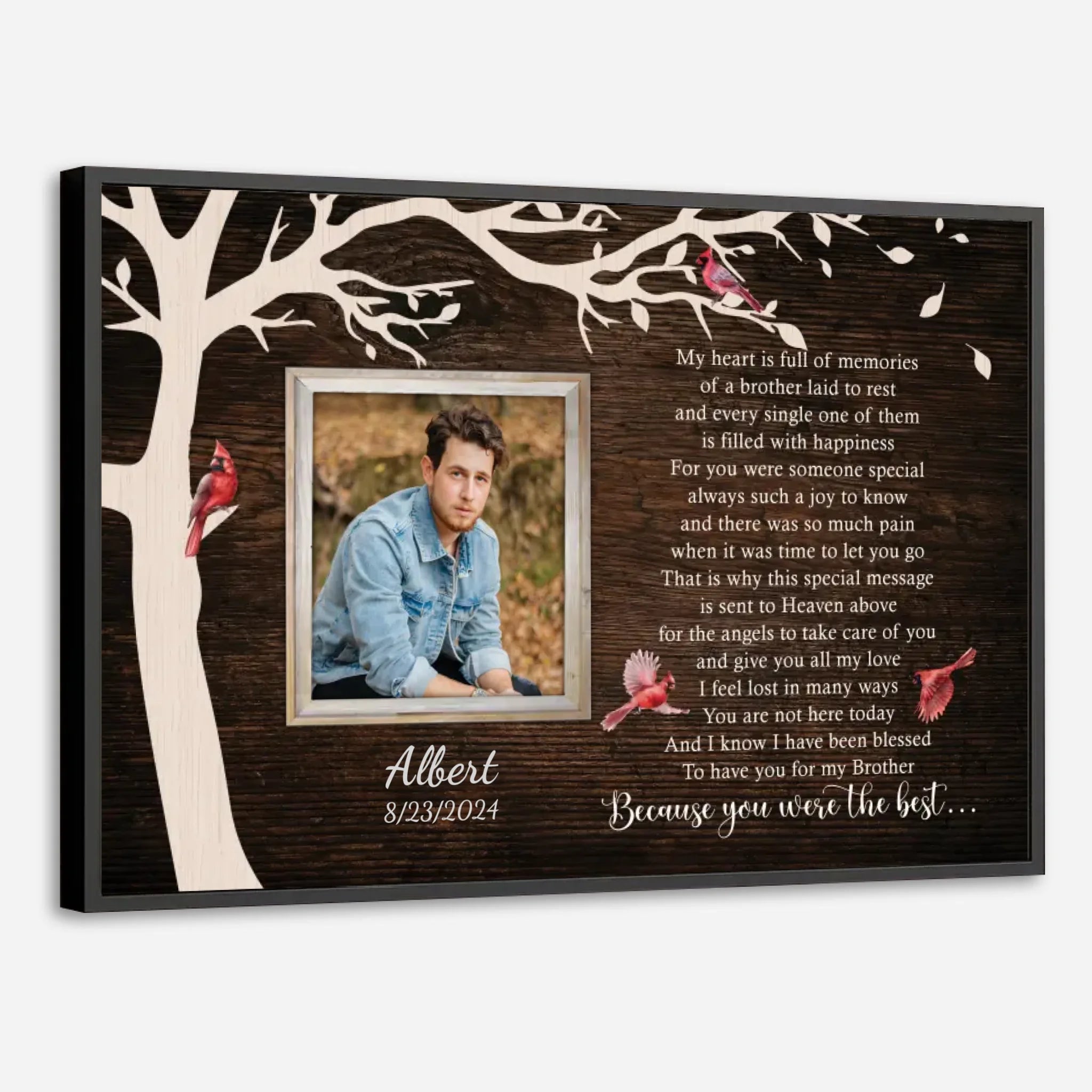 A Lasting Tribute to Your Brother – Custom Memorial Poster to Remember Always - 89Prints