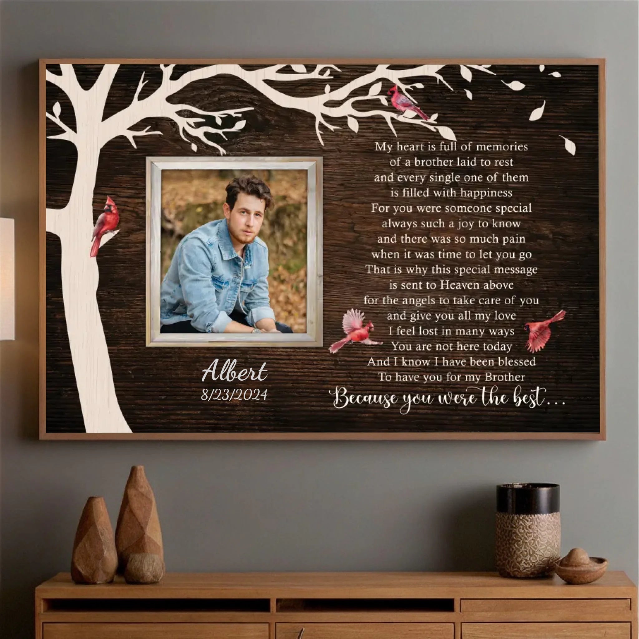 A Lasting Tribute to Your Brother – Custom Memorial Poster to Remember Always - 89Prints