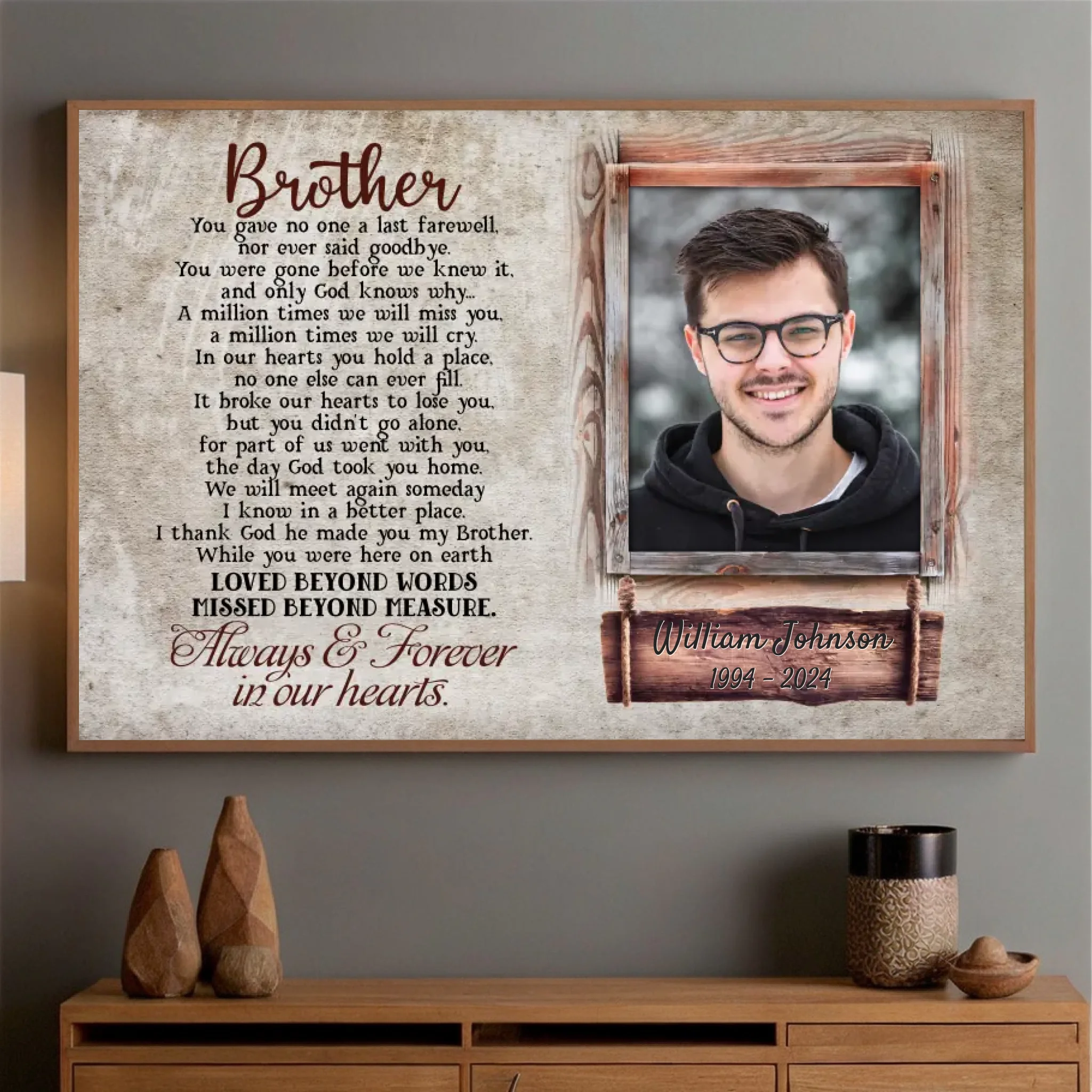 Brother or Sister’s Memory – Personalized Tribute Poster - 89Prints