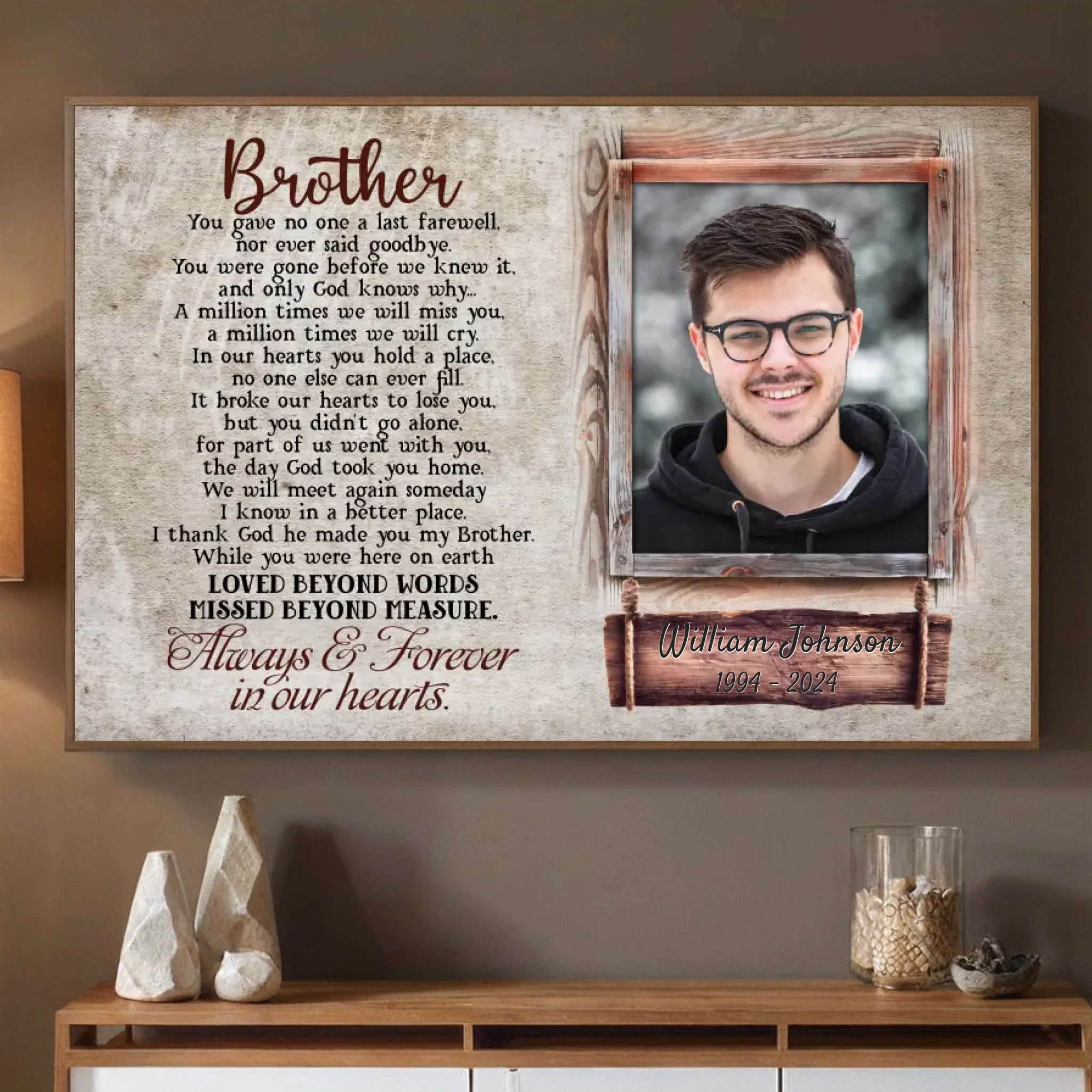 Brother or Sister’s Memory – Personalized Tribute Poster - 89Prints