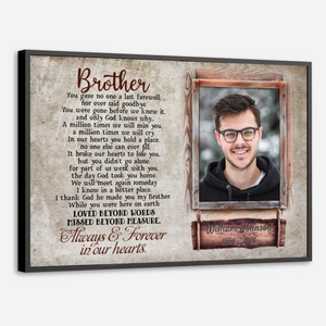 Brother or Sister’s Memory – Personalized Tribute Poster - 89Prints