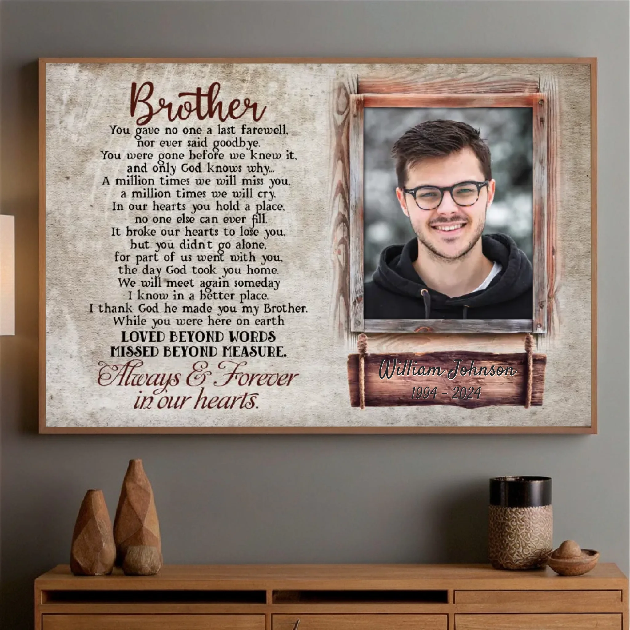Brother or Sister’s Memory – Personalized Tribute Poster - 89Prints