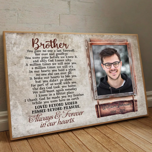 Brother or Sister’s Memory – Personalized Tribute Poster - 89Prints