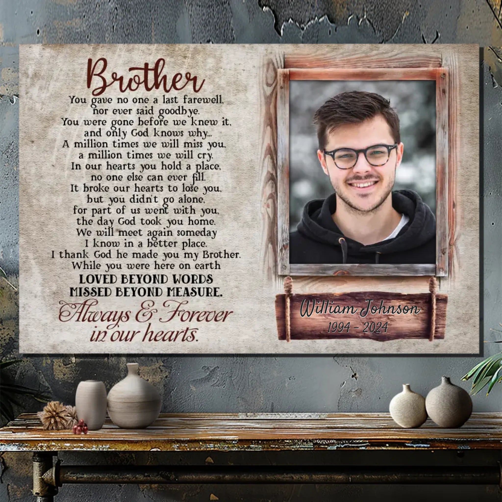 Commemorate Your Brother or Sister’s Memory with a Personalized Canvas from 89Prints