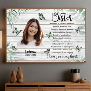 In Loving Memory of a Sister – Personalized Poster to Cherish Her Spirit - 89Prints
