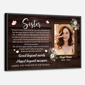 Your Sister, Your Angel – A Personalized Tribute for a Beloved Soul - 89Prints
